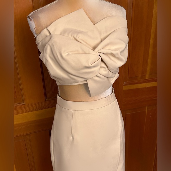 Nude Colored  2-Piece Skirt Suit. - Picture 8 of 16